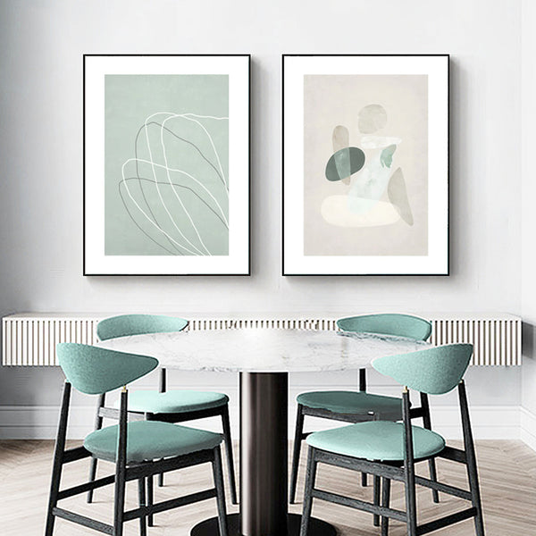Artime Wall 50Cmx70cm Abstract Body And Lines 2 Sets Black Frame Canvas Posters & Prints