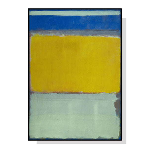 Artime Wall 50Cmx70cm Blue Yellow Green By Mark Rothko Black Frame Canvas Posters & Prints