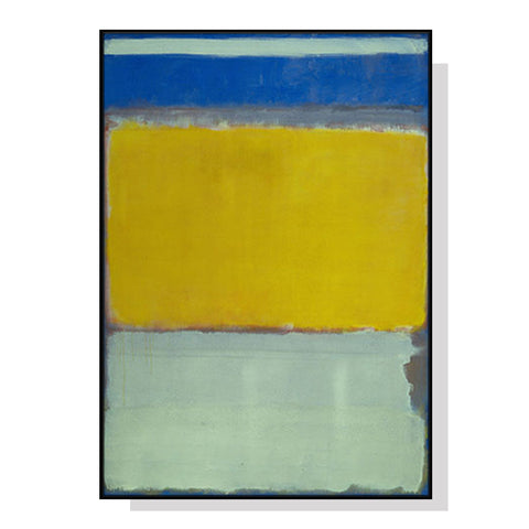 Artime Wall 50Cmx70cm Blue Yellow Green By Mark Rothko Black Frame Canvas Posters & Prints
