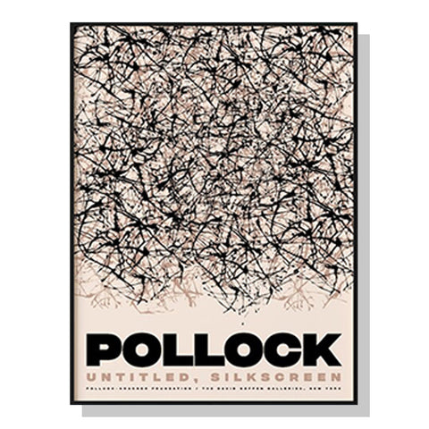 Artime Wall 50Cmx70cm Jackson Pollock Exhibition Ii Black Frame Canvas Posters & Prints