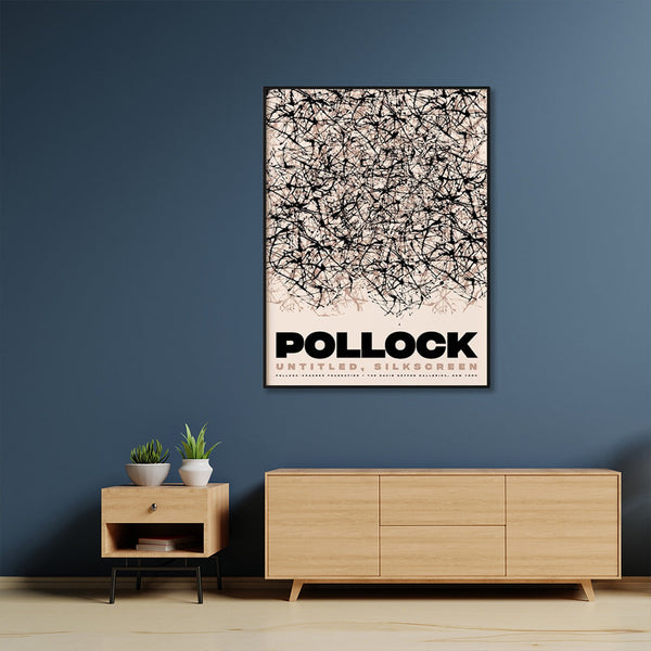 Artime Wall 50Cmx70cm Jackson Pollock Exhibition Ii Black Frame Canvas Posters & Prints