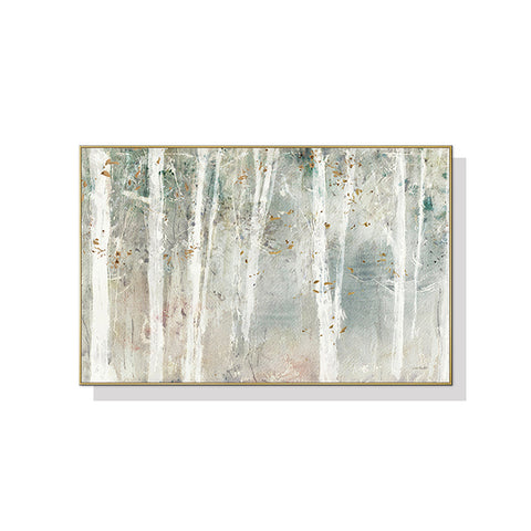 Wall Art 60Cmx90cm Forest Hang Painting Style Gold Frame Canvas