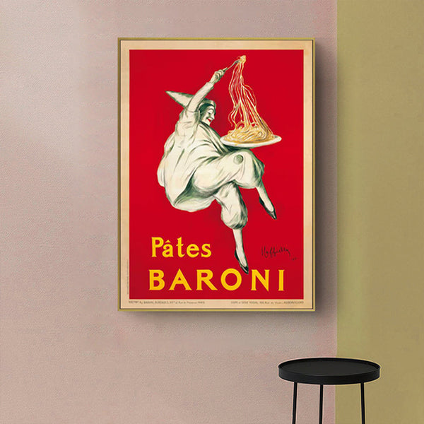 Wall Art 50Cmx70cm Pates Baroni Pasta Gold Frame Canvas