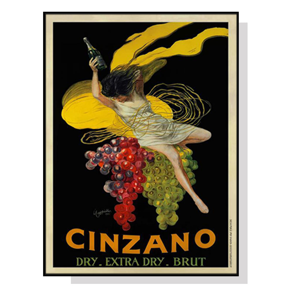 Artime Wall 50Cmx70cm Cinzano Black Frame Canvas Posters & Prints