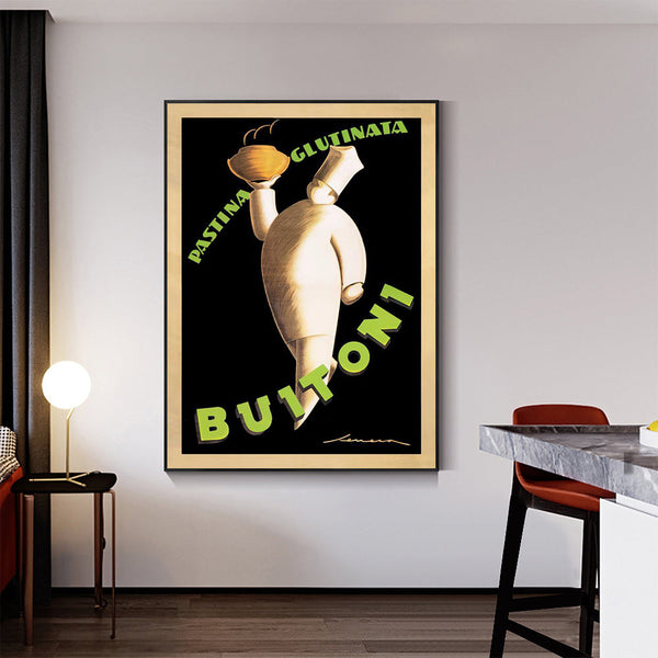 Artime Wall 50Cmx70cm Buitoni Black Frame Canvas Posters & Prints