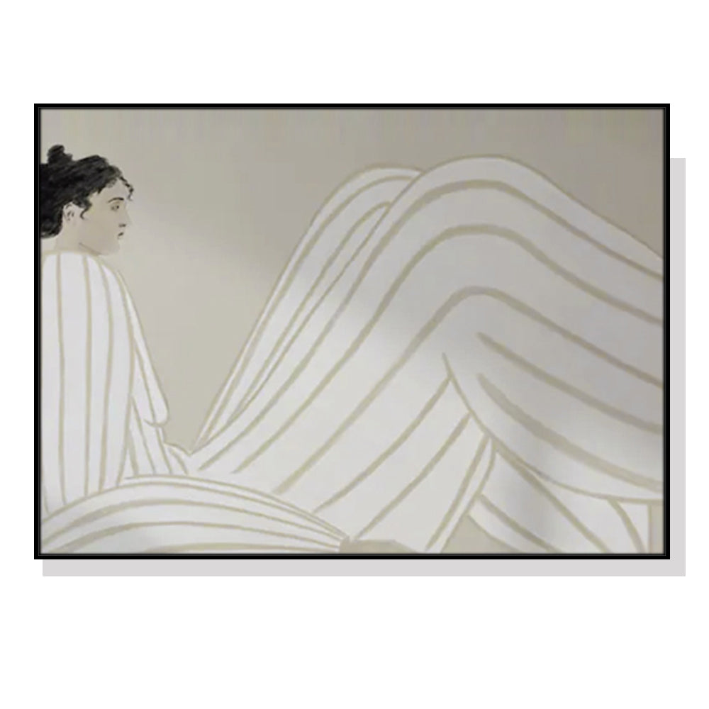 Artime Wall 50Cmx70cm Abstract Lady Black Frame Canvas Posters & Prints