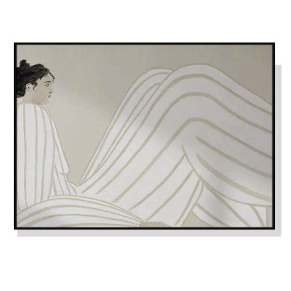 Artime Wall 50Cmx70cm Abstract Lady Black Frame Canvas Posters & Prints