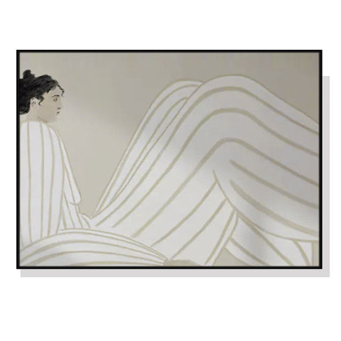 Artime Wall 50Cmx70cm Abstract Lady Black Frame Canvas Posters & Prints