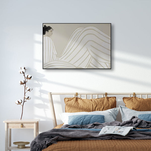 Artime Wall 50Cmx70cm Abstract Lady Black Frame Canvas Posters & Prints