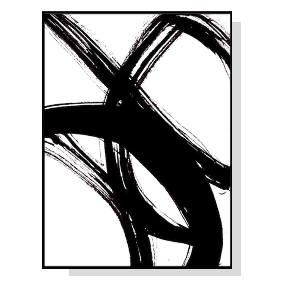 Artime Wall 100Cmx150cm Minimalist Black Artwork Frame Canvas Posters & Prints