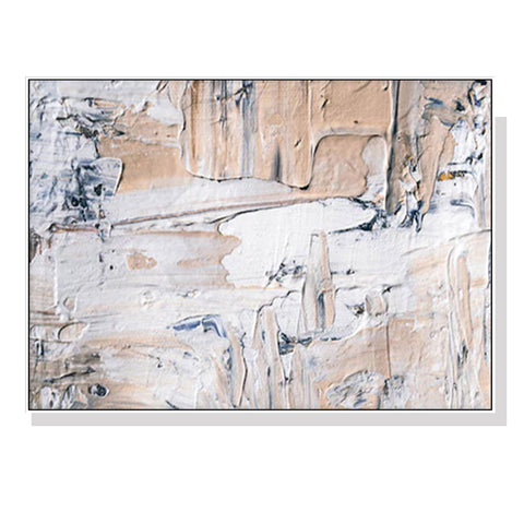 Wall Art 50Cmx70cm Modern Abstract Oil Painting Style White Frame Canvas