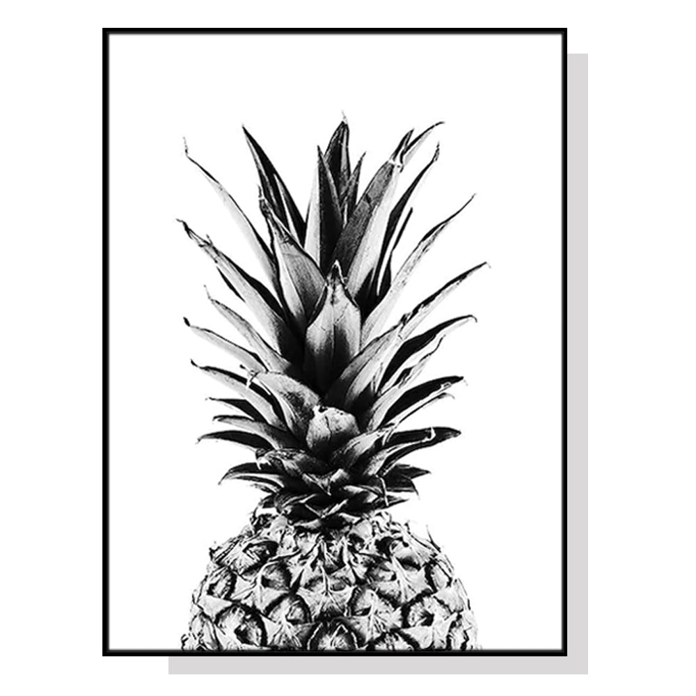 Posters & Prints Artime Wall 50Cmx70cm Pineapple Black Frame Canvas