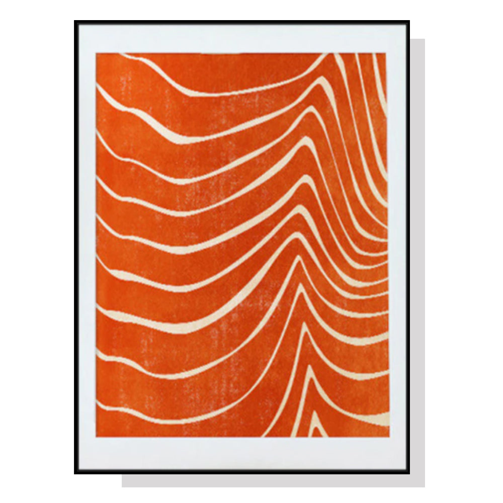 Artime Wall 100Cmx150cm Abstract Orange Black Frame Canvas Posters & Prints