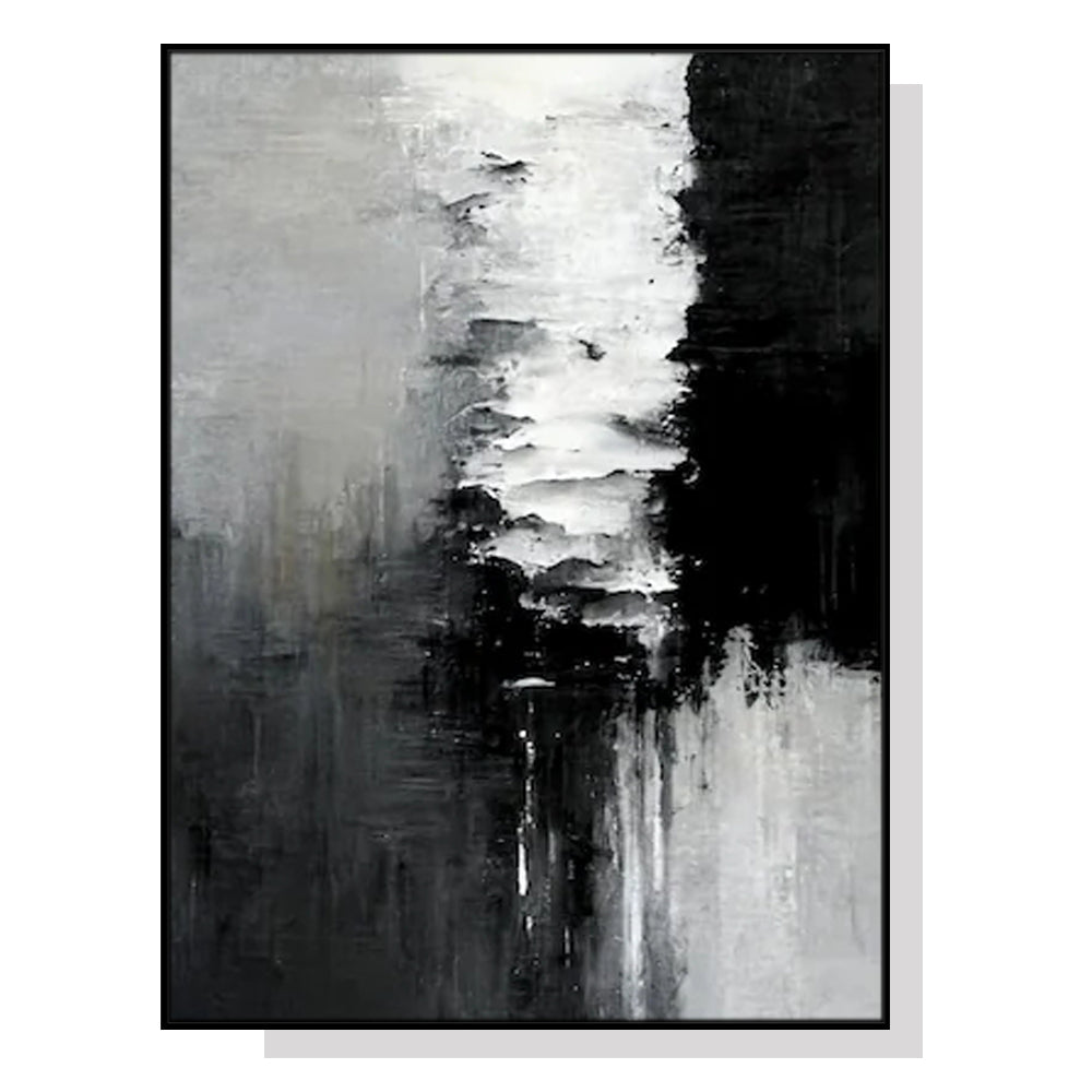 Artime Wall 80Cmx120cm Abstract Black White Artwork Frame Canvas Posters & Prints