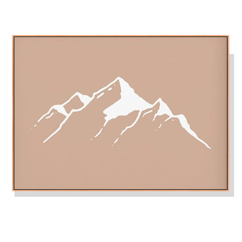 Wall Art 80Cmx120cm Black White Mountain 3 Sets Frame Canvas