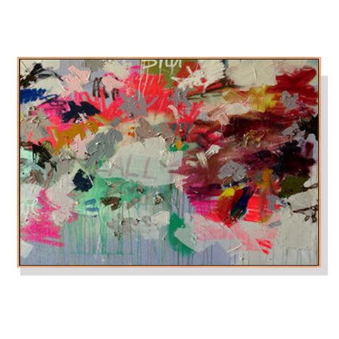 Wall Art 90Cmx135cm Abstract Free Flow Wood Frame Canvas