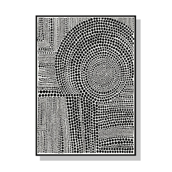 Artime Wall 90Cmx135cm Clustered Dots B Black Frame Canvas Posters & Prints