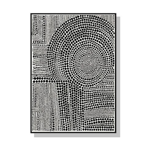 Posters & Prints Artime Wall 100Cmx150cm Clustered Dots B Black Frame Canvas
