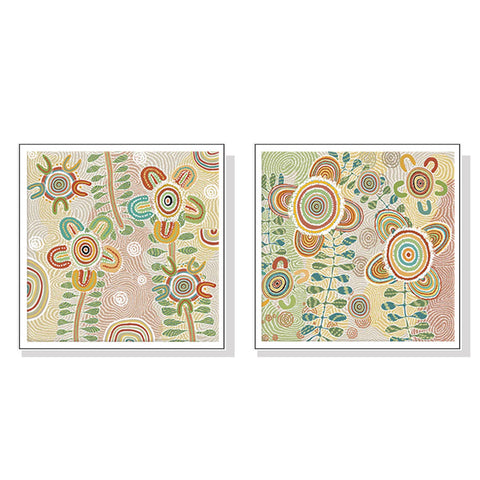 Posters & Prints Artime Wall 40Cmx40cm Lovely Pattern 2 Sets White Frame Canvas