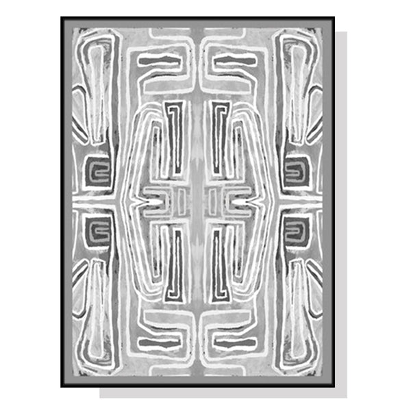 Artime Wall 100Cmx150cm Abstract Mountain Black Frame Canvas Posters & Prints