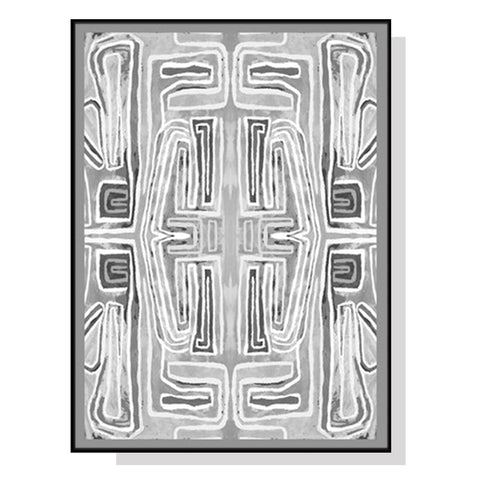 Artime Wall 60Cmx90cm Abstract Mountain Black Frame Canvas Posters & Prints