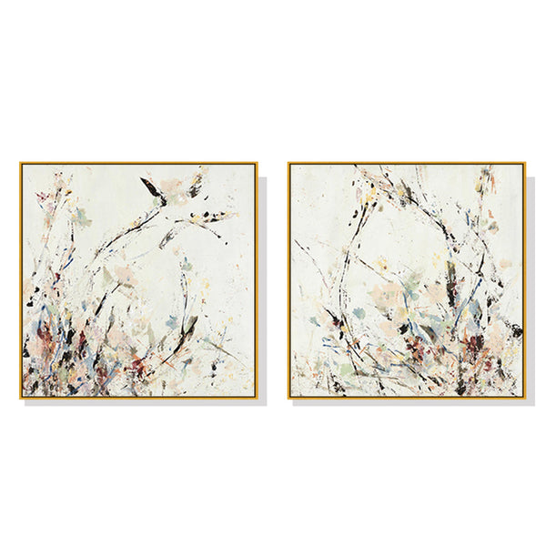 Wall Art 40Cmx40cm Afternoon Walk 2 Sets Gold Frame Canvas Posters & Prints