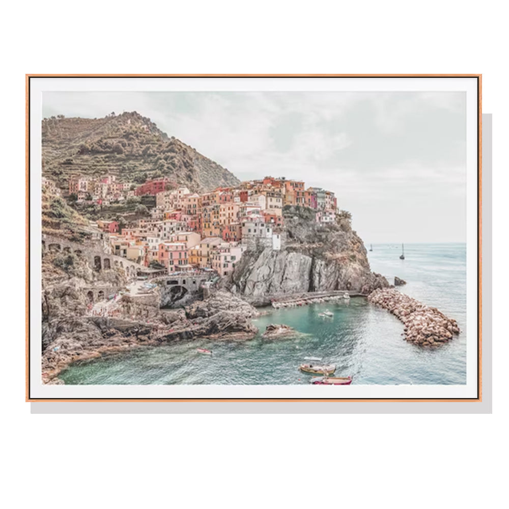 Posters & Prints Artime Wall 40Cmx60cm Italy Cinque Terre Wood Frame Canvas