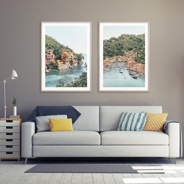 Posters & Prints Artime Wall 50Cmx70cm Italy Coast 2 Sets Wood Frame Canvas