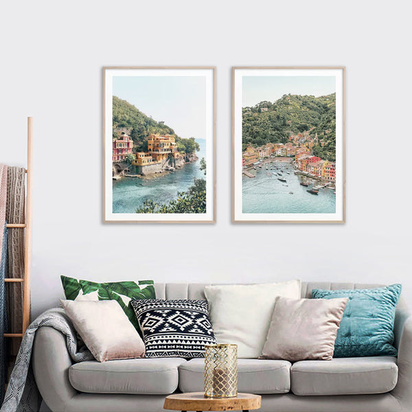Posters & Prints Artime Wall 50Cmx70cm Italy Coast 2 Sets Wood Frame Canvas