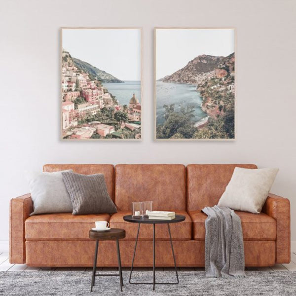 Artime Wall 40Cmx60cm Italy Positano 2 Sets Wood Frame Canvas Posters & Prints