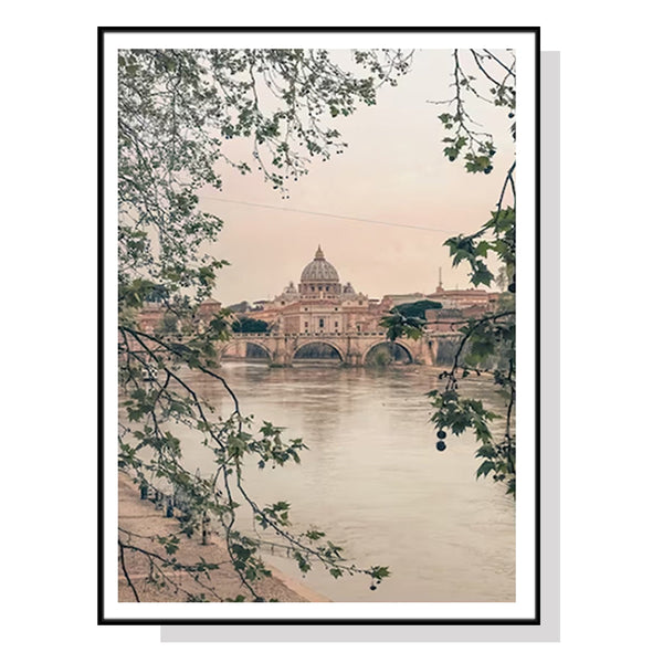 Posters & Prints Artime Wall 40Cmx60cm Rome City Black Frame Canvas