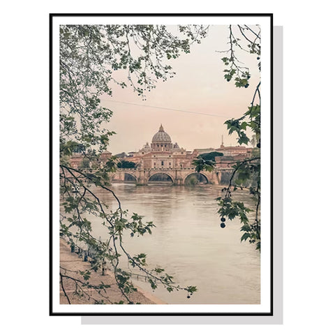 Posters & Prints Artime Wall 100Cmx150cm Rome City Black Frame Canvas