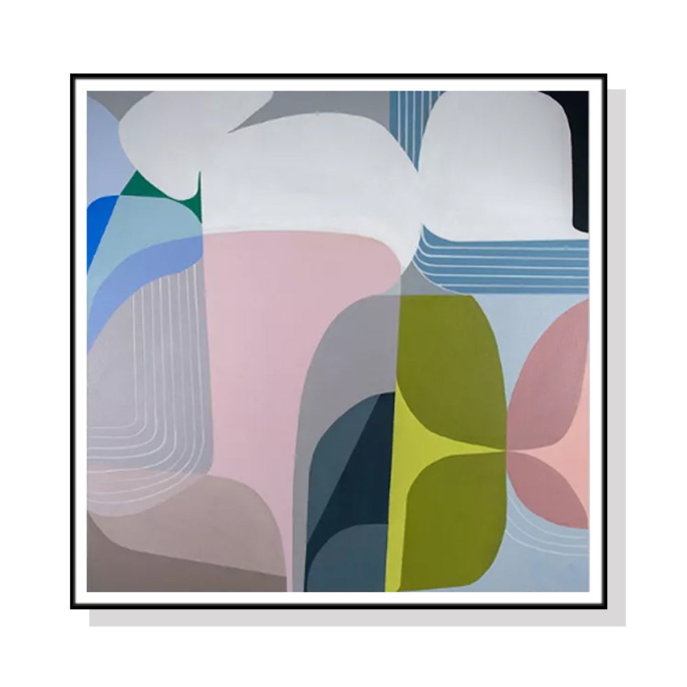 Artime Wall 80Cmx80cm Skyways Black Frame Canvas Posters & Prints