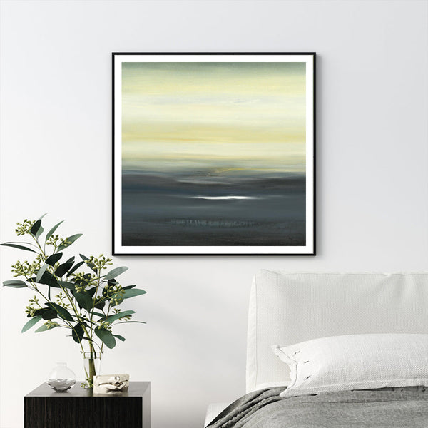 Artime Wall 40Cmx40cm Land Of Serenity Black Frame Canvas Posters & Prints