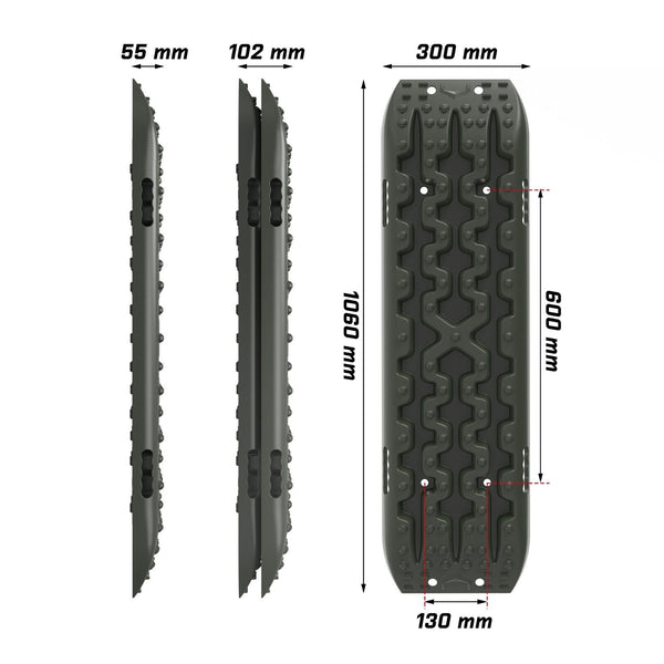 X Bull Kit Boards 4Wd Strap Mounting 4X4 Sand Snow Car Qrange Gen3.0 6Pcs Olive Recovery Tracks