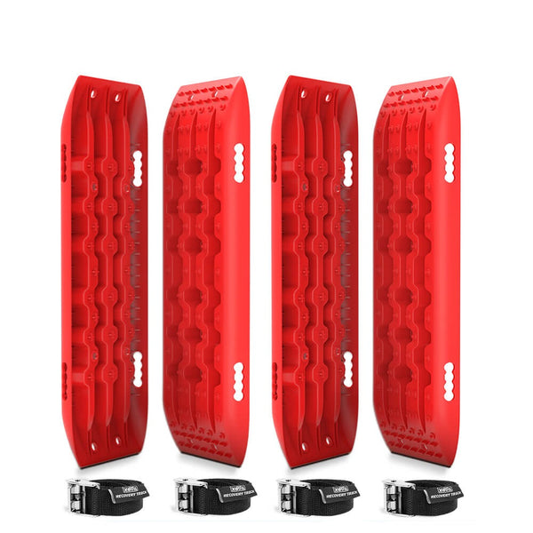 X Bull Gen 2.0 10T Sand Mud Snow Pairs Offroad 4Wd 4X4 2Pc 91Cm Red Recovery Tracks