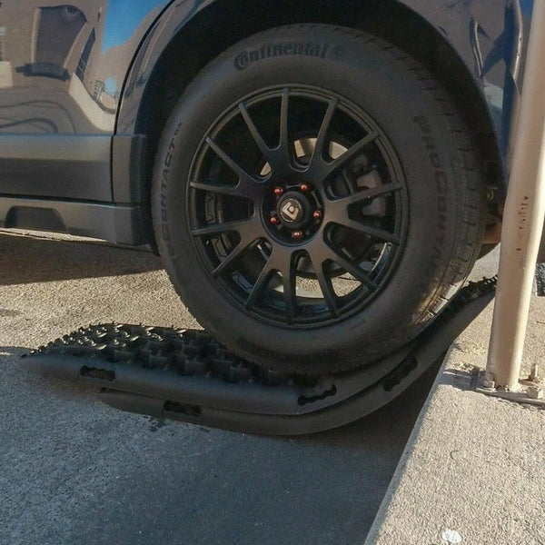 X Bull Kit1 Recovery Track Board Traction Sand Trucks Strap Mounting 4X4 Snow Car Black Recovery Tracks