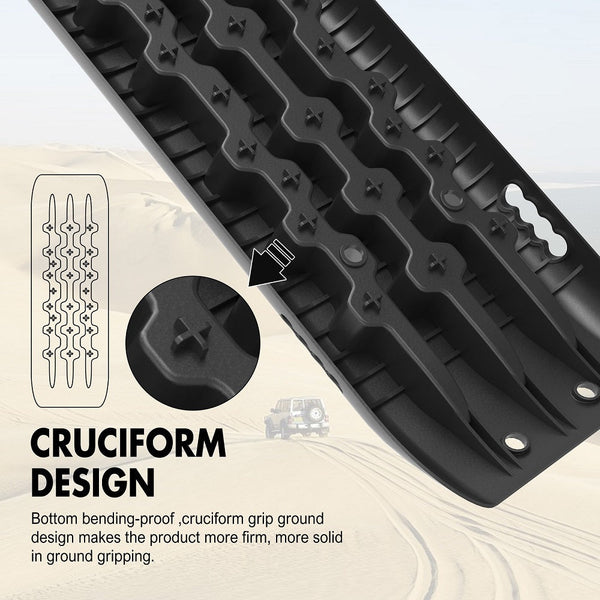 X-Bull 10 Pairs Recovery Tracks Boards 4Wd 4X4 10T Sand / Mud Snow Gen 2.0 Black