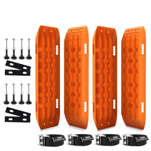 X-Bull 4Wd Recovery Tracks 10T 2 Pairs/ Sand Tracks/ Mud Mounting Bolts Pins Gen 2.0 -Orange