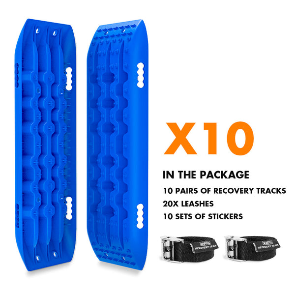 X-Bull 10 Pairs Recovery Tracks 10T 4Wd 4X4 / Sand Tracks/ Mud Gen 2.0 Blue