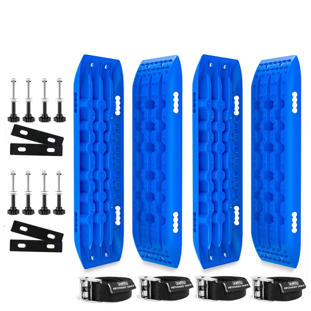 X Bull 4X4 10T 2 Pairs/ Sand Tracks/ Mud Mounting Bolts Pins Gen 2.0 Blue Recovery Tracks