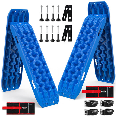 X-Bull Recovery Tracks Boards 10T 2 Pairs Sand Mud Snow With Mounting Bolts Pins Blue