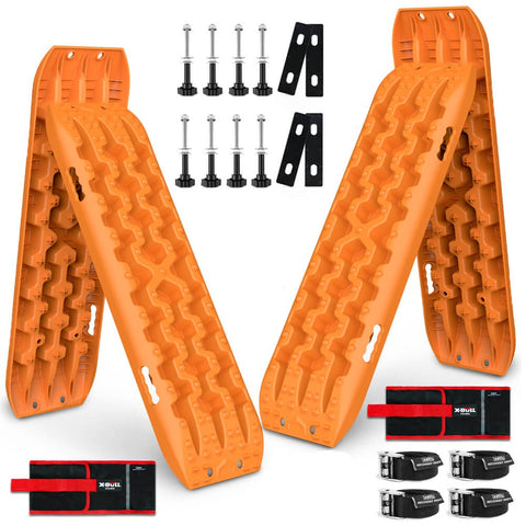 X-Bull Recovery Tracks Boards 10T 2 Pairs Sand Mud Snow With Mounting Bolts Pins Orange