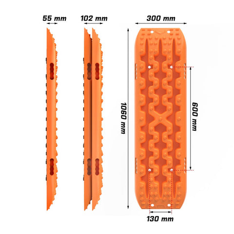 X-Bull Recovery Tracks Boards 10T 2 Pairs Sand Mud Snow With Mounting Bolts Pins Orange