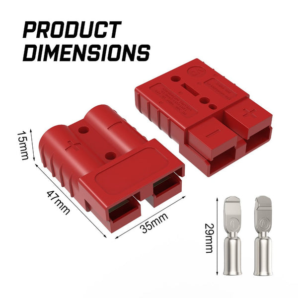 X Bull 10 50A Anderson Style Plug Copper Connectors Terminals Pack Trailer Solar Wire & Cable Connectors