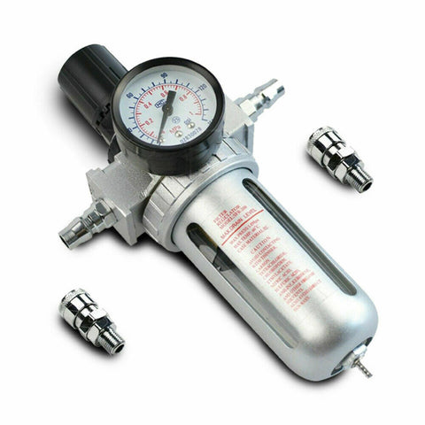 X-Bullair Compressor Oil Moisture Water Filter Regulator Separator Mount Fitting