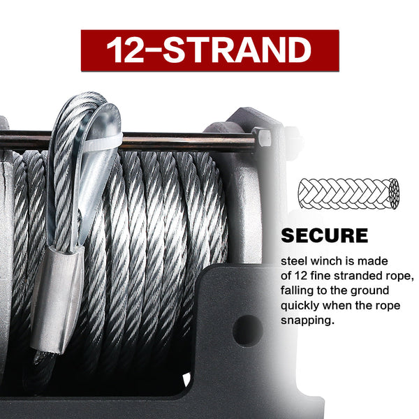 X Bull Electric Winch 3000Lbs Steel Wire Cable 12V Boat Atv Utv Trailer Units Binoculars & Monoculars