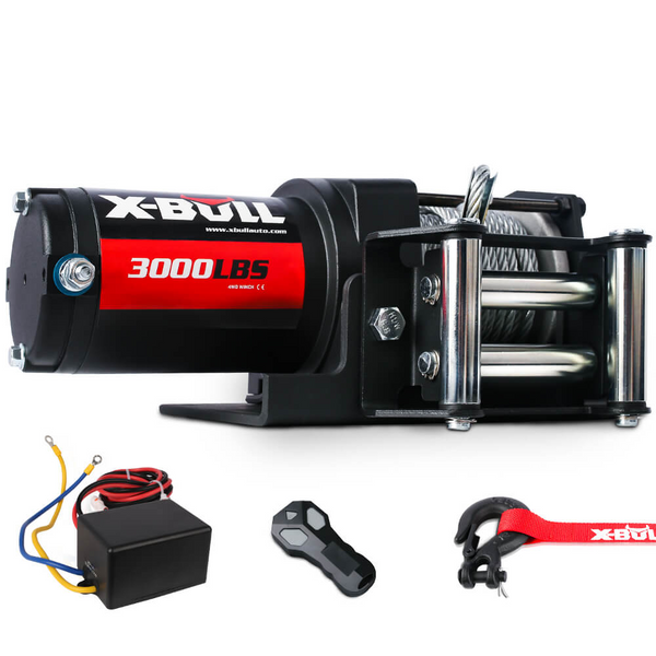 X Bull 3000Lbs Electric Winch Steel Wire Cable 12V Boat Atv Utv Trailer 4 Units Binoculars & Monoculars
