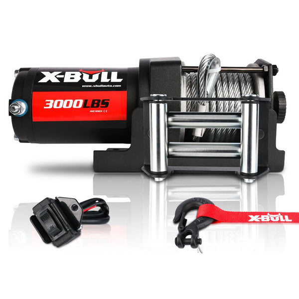 X Bull 3000Lbs Electric Winch Steel Wire Cable 12V Boat Atv Utv Trailer 4 Units Binoculars & Monoculars