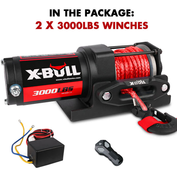 X Bull 12V Electric Winch Boat 3000Lbs Synthetic Rope Wireless Remote Atv 4Wd Units Binoculars & Monoculars